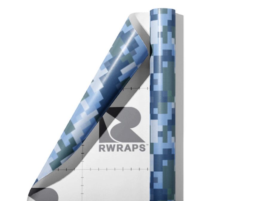 Snow and Sleet Pixel Wrap Film Sheets~Rwraps Series 914 Snow and Sleet Pixel Scrolled Sheet~3