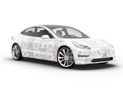 Snow Tile Vehicle Vinyl Wrap