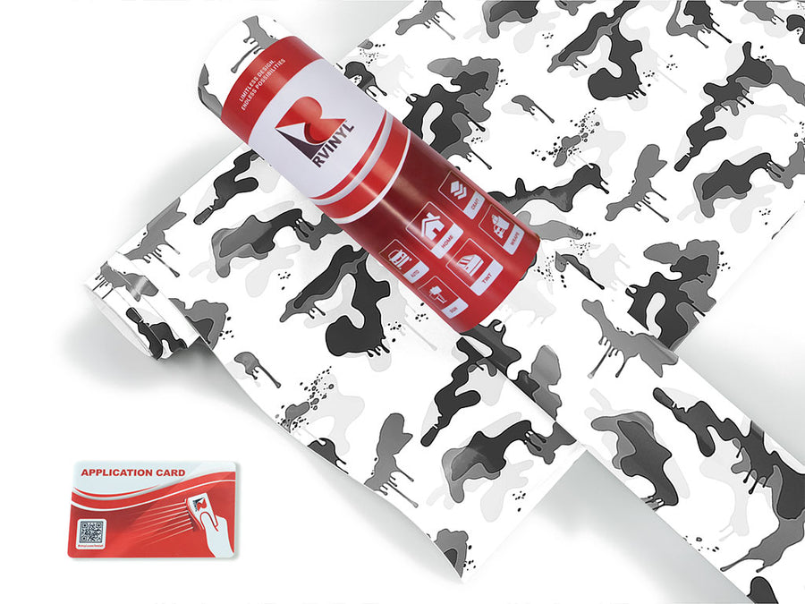 snow graffiti camouflage Craft Vinyl Roll