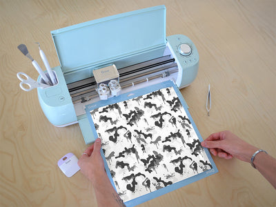 snow graffiti camouflage Cricut Compatible Vinyl