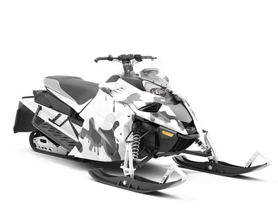 Snow Graffiti Camouflage Custom Wrapped Snowmobile