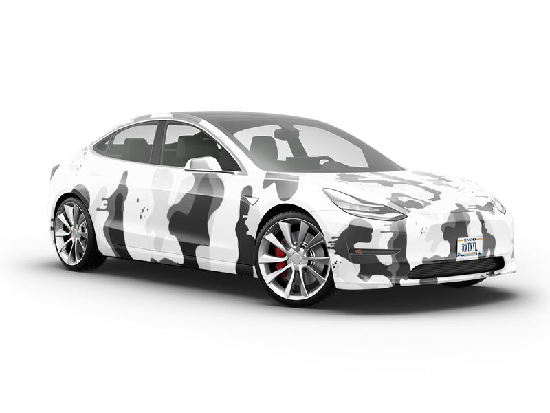 Snow Graffiti Camouflage Vehicle Vinyl Wrap
