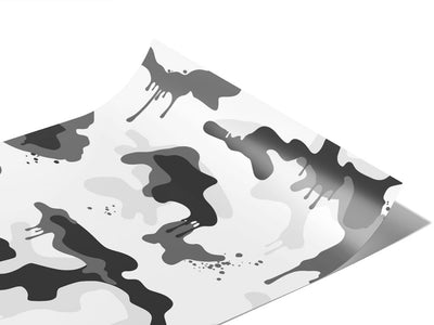 Snow Graffiti Camouflage Vinyl Wraps~Rwraps Series 914 Digitally Printed Vinyl Wrap~1