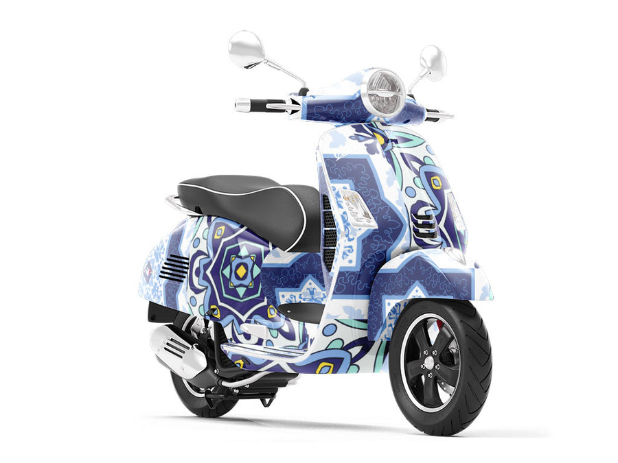 Snowflakes Tile Vespa Scooter Wrap Film