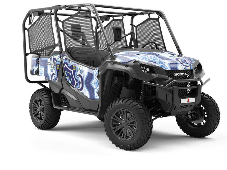 Snowflakes Tile Utility Vehicle Vinyl Wrap
