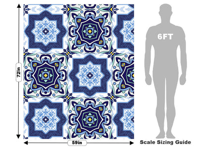 Snowflakes Tile Vehicle Wrap Scale~Rwraps Series 914 Snowflakes Tile Measurements~2