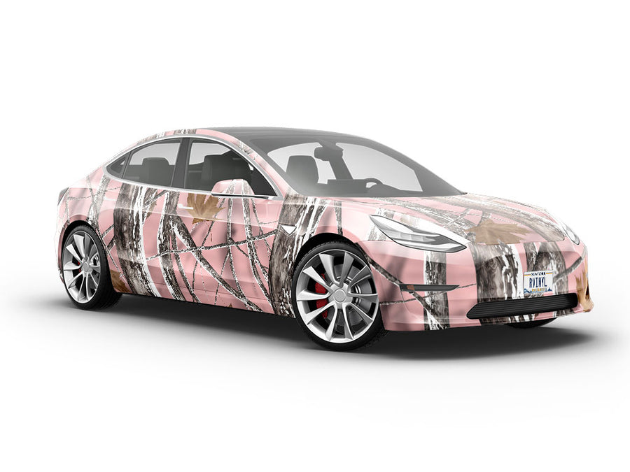 Snowstorm Pink Camouflage Vehicle Vinyl Wrap