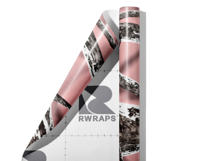 Snowstorm Pink Camouflage Wrap Film Sheets~Rwraps Series 914 Snowstorm Pink Camouflage Scrolled Sheet~3