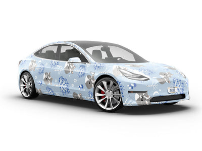 Snowy Sneaks Animal Vehicle Vinyl Wrap