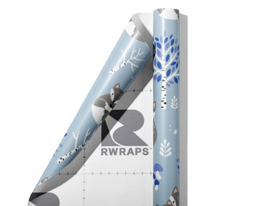 Snowy Sneaks Animal Wrap Film Sheets~Rwraps Series 914 Snowy Sneaks Animal Scrolled Sheet~3