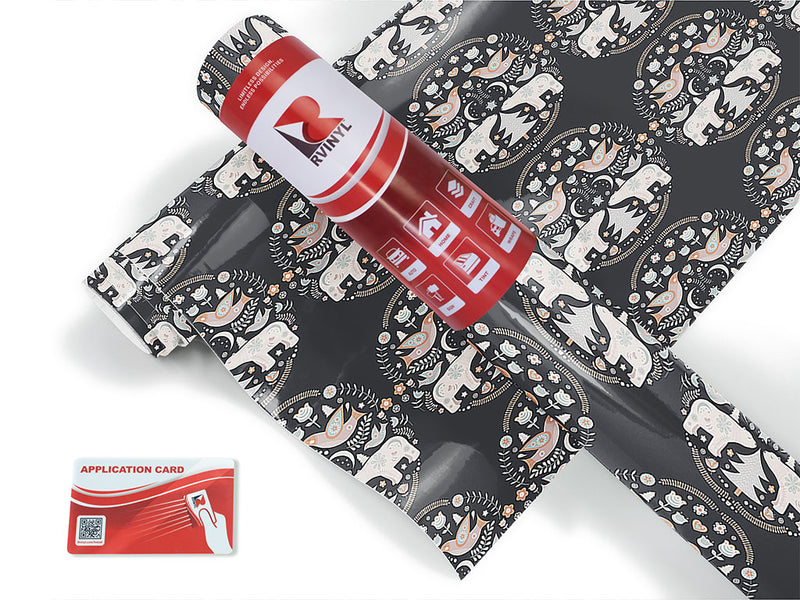 snowy sweetness animal Craft Vinyl Roll