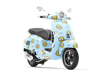 So Sleepy Emoji Vespa Scooter Wrap Film
