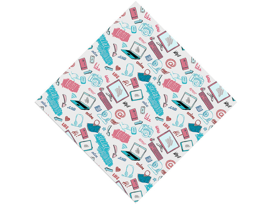 Social Tools Technology Vinyl Wrap Pattern
