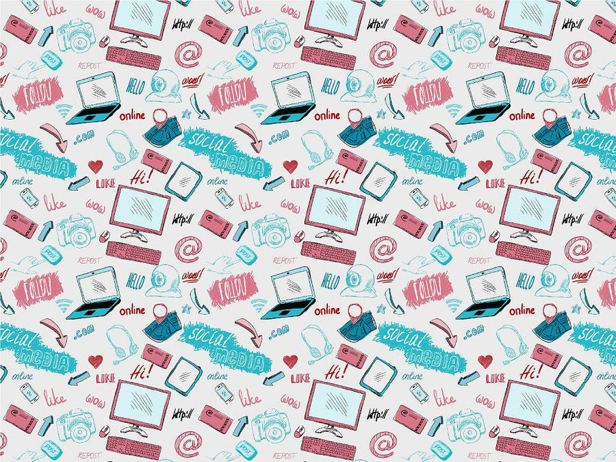 Social Tools Technology Vinyl Wrap Pattern~Rwraps Series 914 Digitally Printed Vinyl Wrap~0