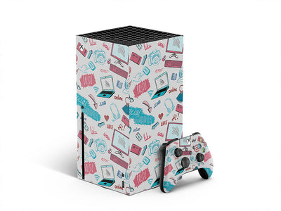 Social Tools Technology Vinyl Wrap Pattern
