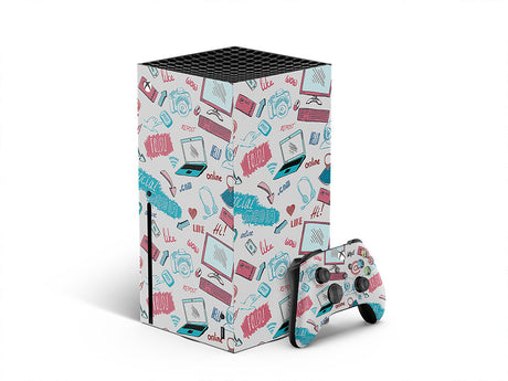 Social Tools Technology Vinyl Wrap Pattern