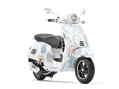 Socially Distanced Animal Vespa Scooter Wrap Film