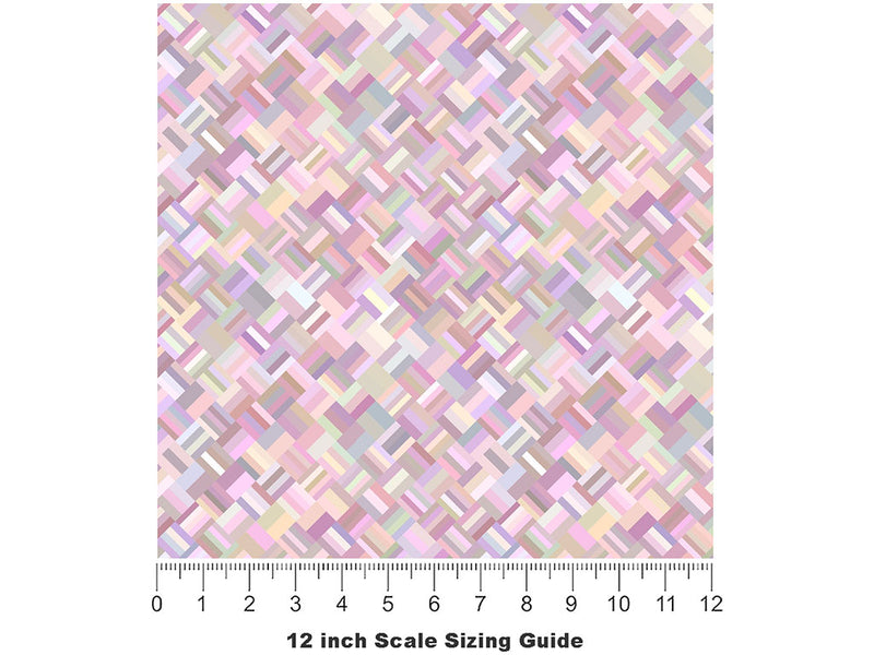 Soft and Strong Mosaic Vinyl Film Pattern Size 12 inch Scale~Rwraps Soft and Strong Mosaic Sizing Chart~2
