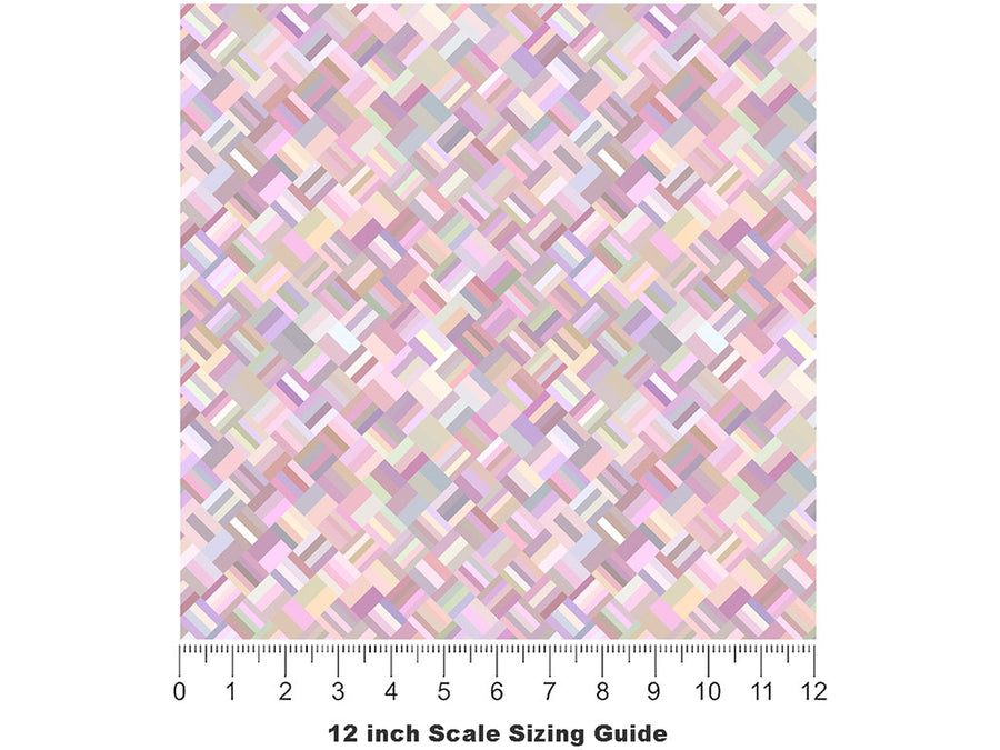 Soft and Strong Mosaic Vinyl Film Pattern Size 12 inch Scale~Rwraps Soft and Strong Mosaic Sizing Chart~2