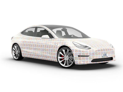 Soft Collage Mosaic Vehicle Vinyl Wrap