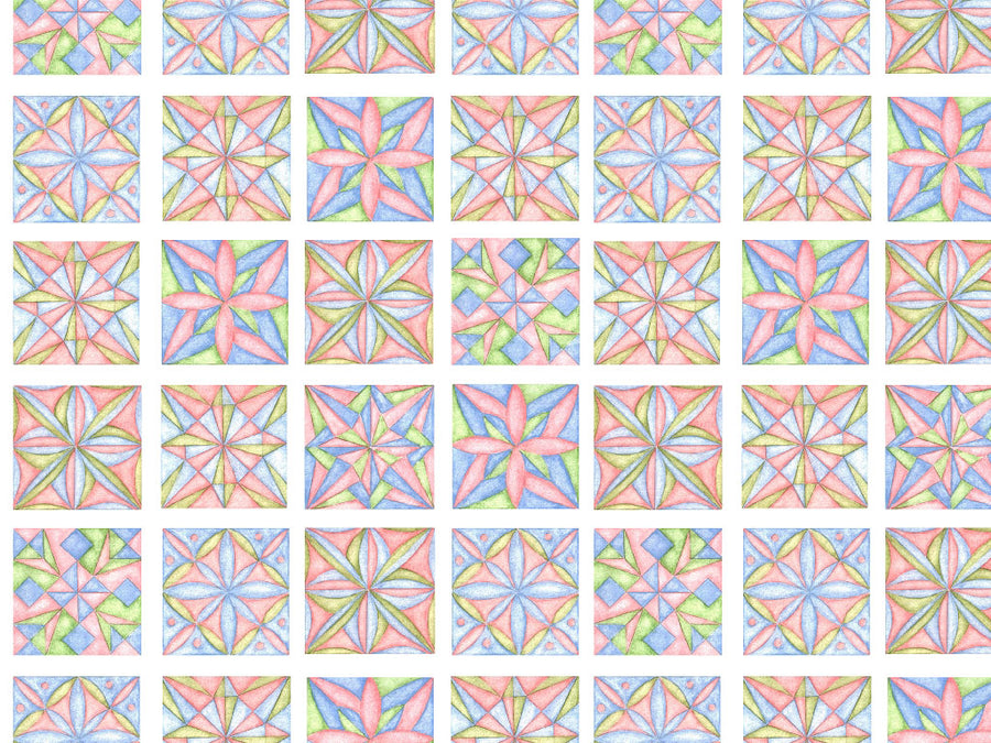 Soft Collage Mosaic Vinyl Wrap Pattern~Rwraps Series 914 Digitally Printed Vinyl Wrap~0