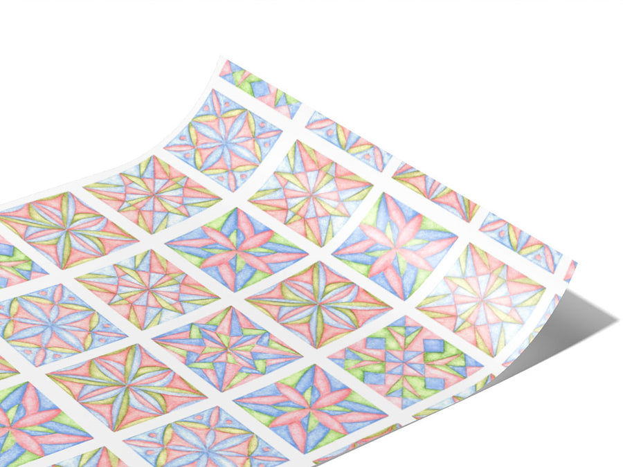Soft Collage Mosaic Vinyl Wraps~Rwraps Series 914 Digitally Printed Vinyl Wrap~0