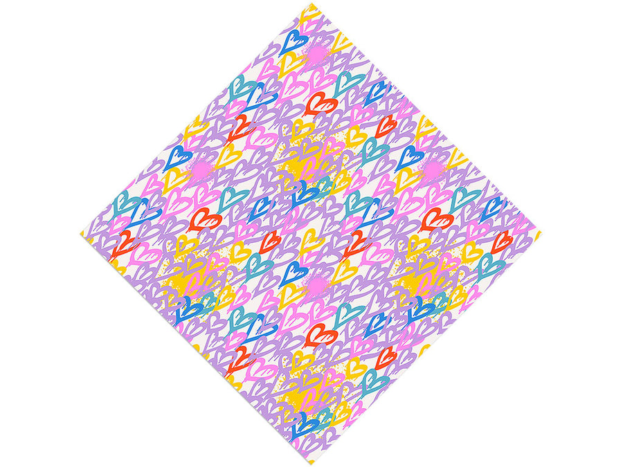 Soft Hearts Graffiti Vinyl Wrap Pattern