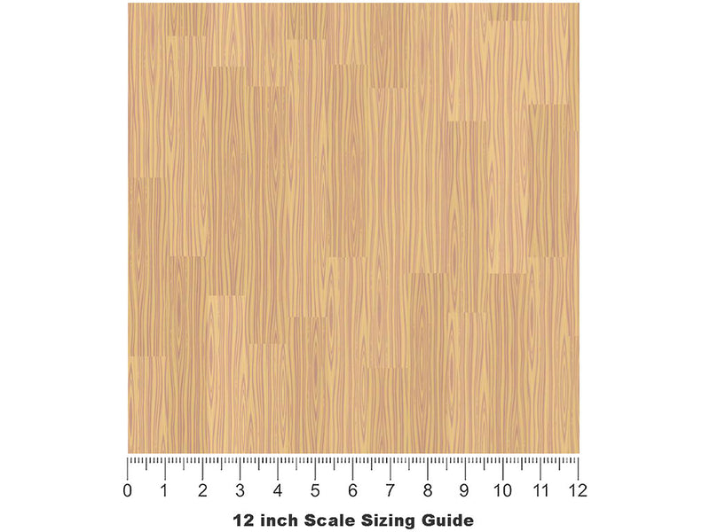 Soft Pecan Wooden Parquet Vinyl Film Pattern Size 12 inch Scale~Rwraps Soft Pecan Wooden Parquet Sizing Chart~3