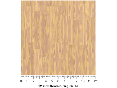 Soft Pecan Wooden Parquet Vinyl Film Pattern Size 12 inch Scale~Rwraps Soft Pecan Wooden Parquet Sizing Chart~3