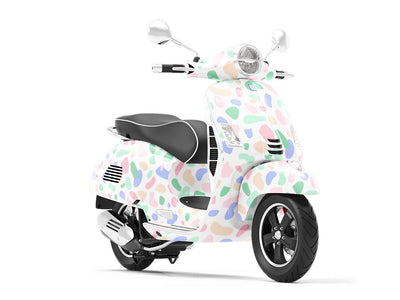 Soft Rainbow Cobblestone Vespa Scooter Wrap Film
