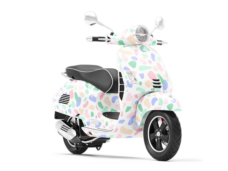 Soft Rainbow Cobblestone Vespa Scooter Wrap Film