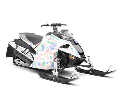 Soft Rainbow Cobblestone Custom Wrapped Snowmobile