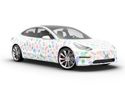 Soft Rainbow Cobblestone Vehicle Vinyl Wrap