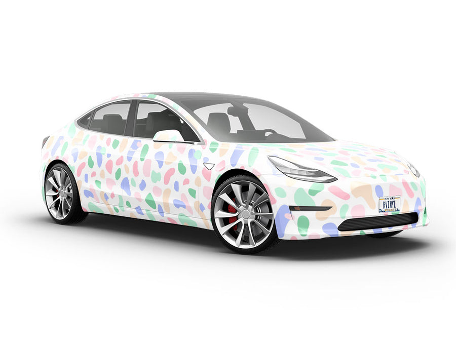 Soft Rainbow Cobblestone Vehicle Vinyl Wrap