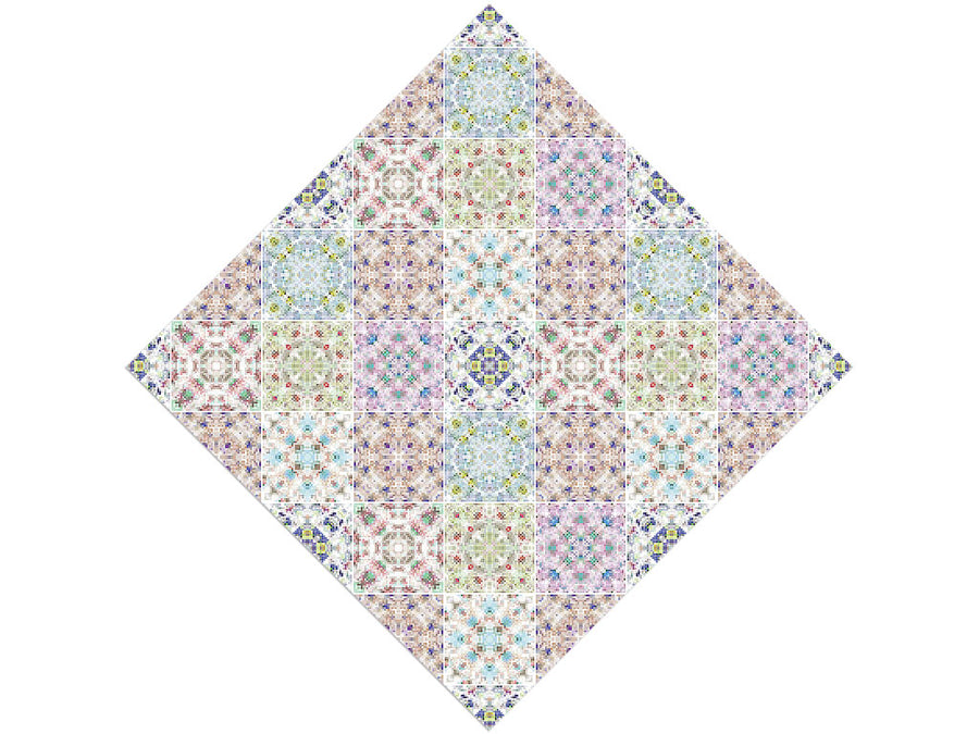 Soft Rainbow Tile Vinyl Wrap Pattern