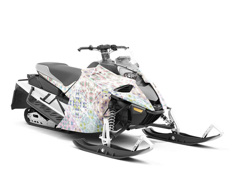 Soft Rainbow Tile Custom Wrapped Snowmobile