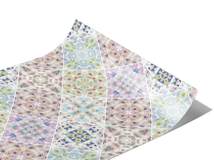 Soft Rainbow Tile Vinyl Wraps~Rwraps Series 914 Digitally Printed Vinyl Wrap~1