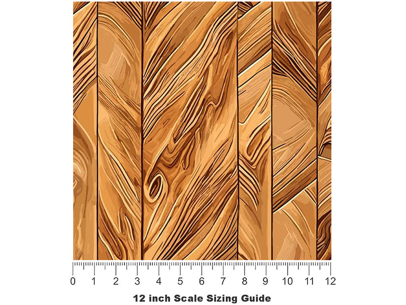 Soft Splendor Wood Plank Vinyl Film Pattern Size 12 inch Scale~Rwraps Soft Splendor Wood Plank Sizing Chart~3