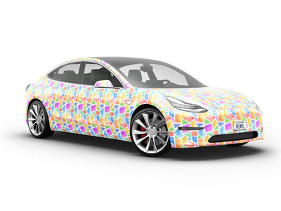 Soft Tile Mosaic Vehicle Vinyl Wrap