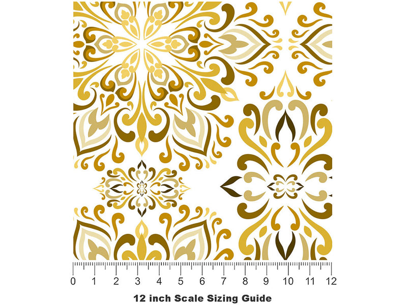 Softening Minds Art Deco Vinyl Film Pattern Size 12 inch Scale~Rwraps Softening Minds Art Deco Sizing Chart~2