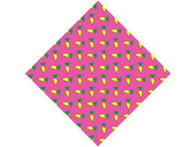 Solar Yellow Vegetable Vinyl Wrap Pattern