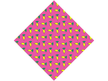 Solar Yellow Vegetable Vinyl Wrap Pattern