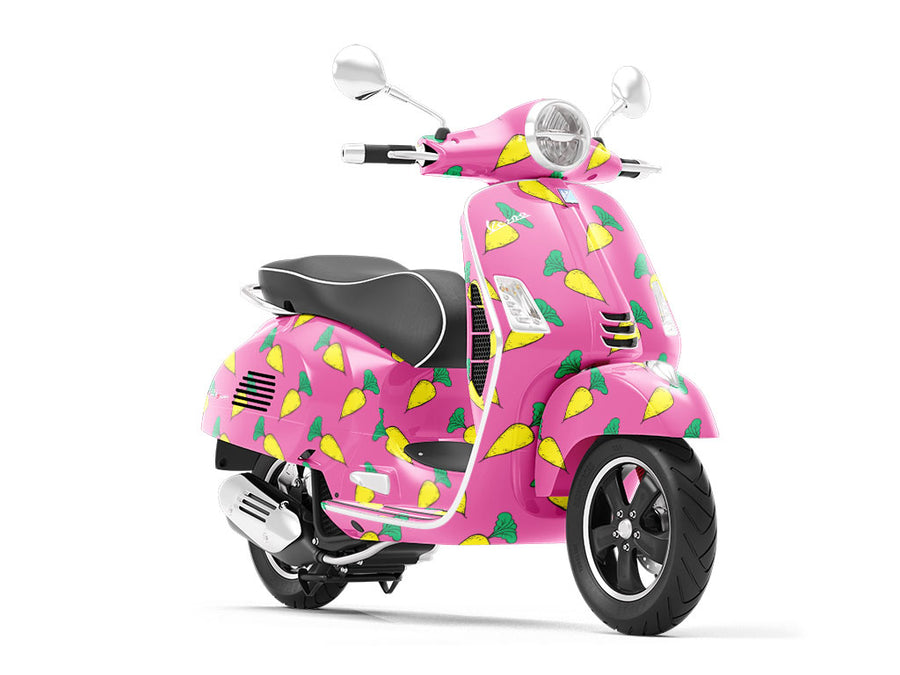 Solar Yellow Vegetable Vespa Scooter Wrap Film