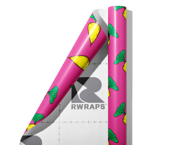 Solar Yellow Vegetable Wrap Film Sheets~Rwraps Series 914 Solar Yellow Vegetable Scrolled Sheet~3