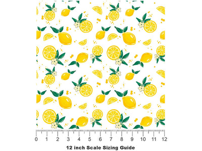 Sorrento  Fruit Vinyl Film Pattern Size 12 inch Scale~Rwraps Sorrento  Fruit Sizing Chart~2