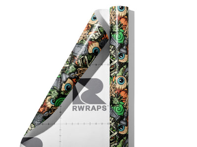 Soul Shredding Zombie Wrap Film Sheets~Rwraps Series 914 Soul Shredding Zombie Scrolled Sheet~3