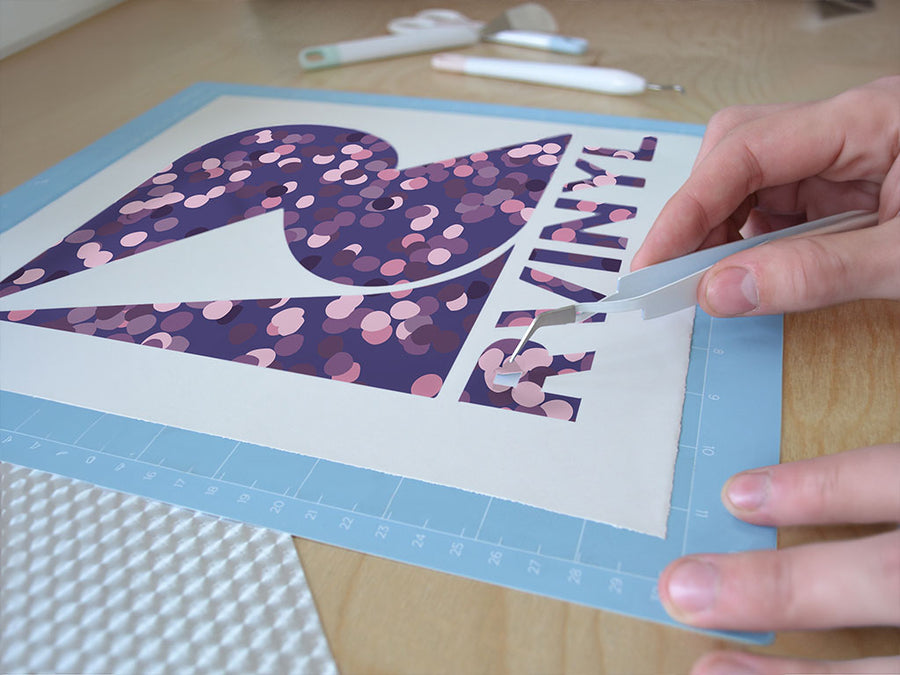 sour grapes abstract geometric Easy Weed Craft Vinyl