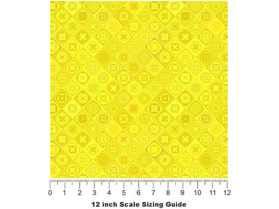 Sour Lemon Mosaic Vinyl Film Pattern Size 12 inch Scale~Rwraps Sour Lemon Mosaic Sizing Chart~2