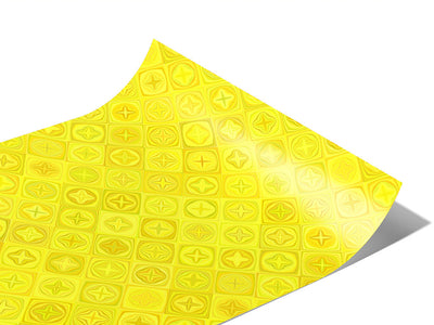 Sour Lemon Mosaic Vinyl Wraps~Rwraps Series 914 Digitally Printed Vinyl Wrap~0