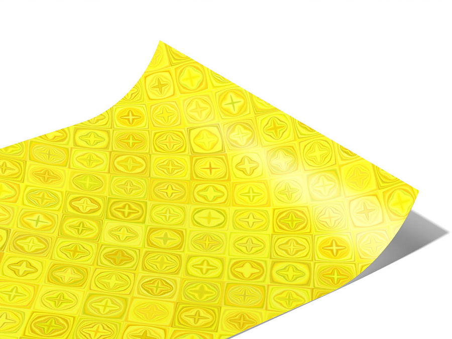 Sour Lemon Mosaic Vinyl Wraps~Rwraps Series 914 Digitally Printed Vinyl Wrap~0